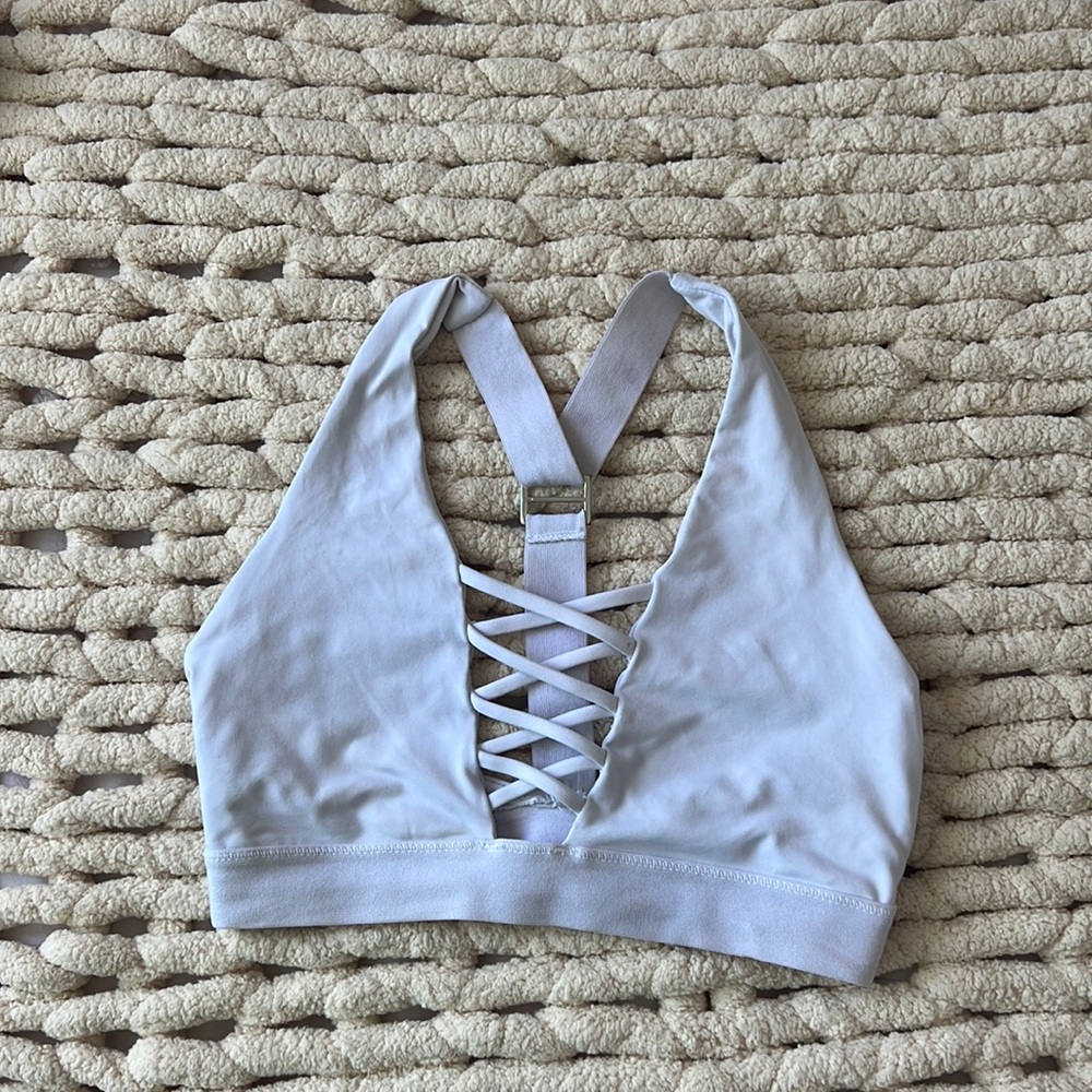 White sports bra